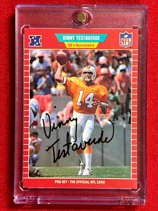 1989 ProSet - Vinny Testaverde - Autographed Card