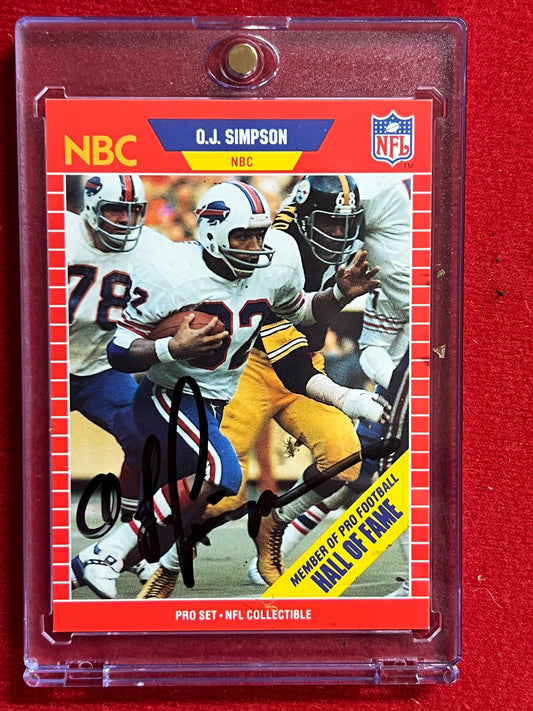 1989 ProSet - OJ Simpson - Autographed Card