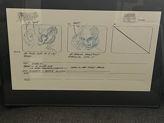 Original Art - Spiderman Animated Series Story Board