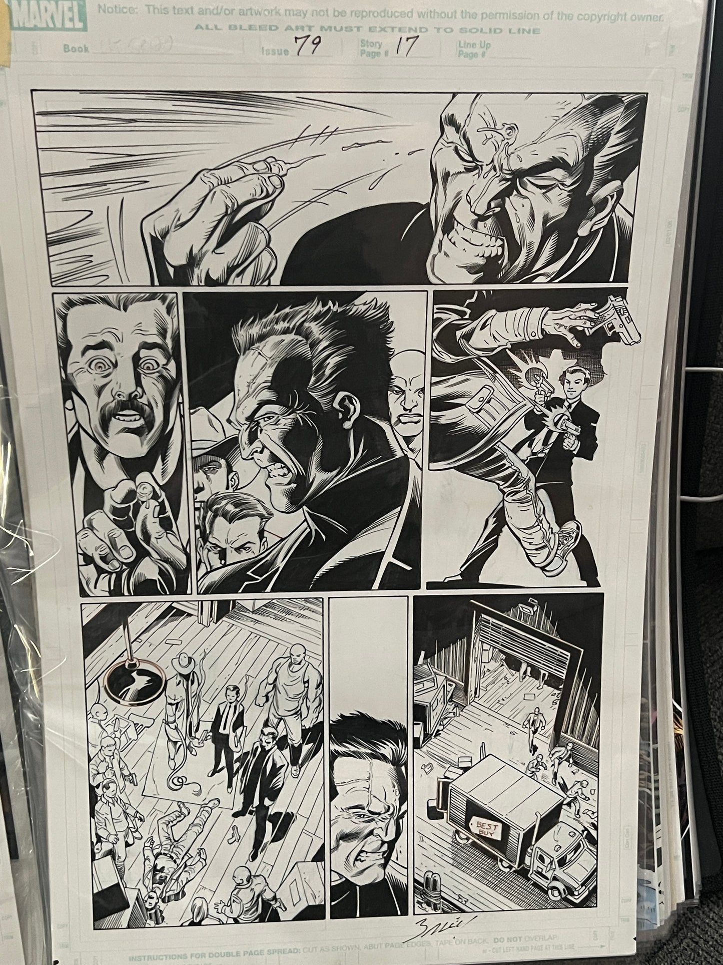 Original Comic Art - Mark Bagley - Ultimate Spider-Man #79, Page 17