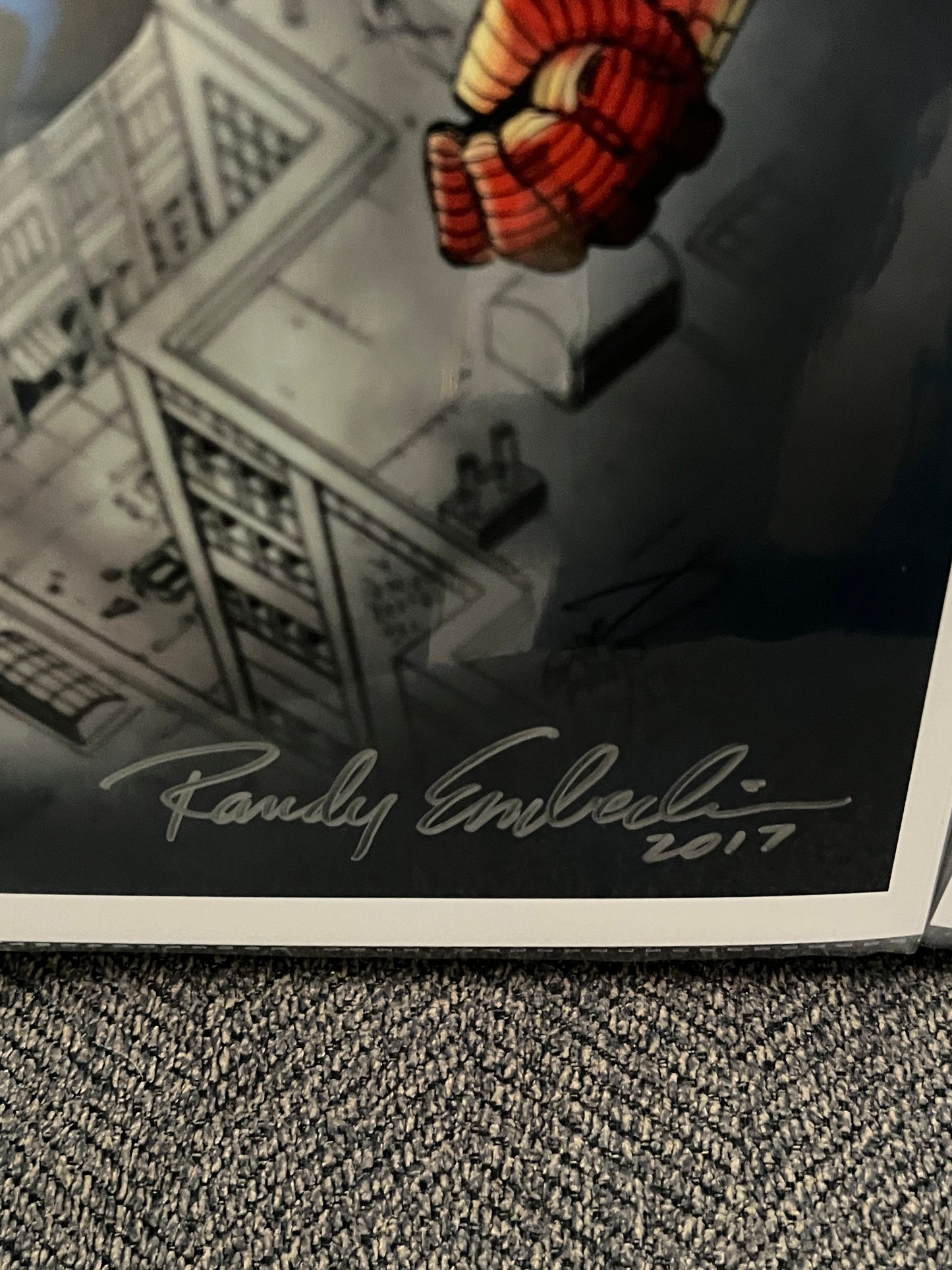 Art Print (11 x 17) - Venom and Spider-Man - Signed by Randy Emberlin