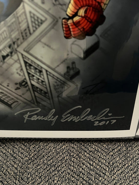 Art Print (11 x 17) - Venom and Spider-Man - Signed by Randy Emberlin