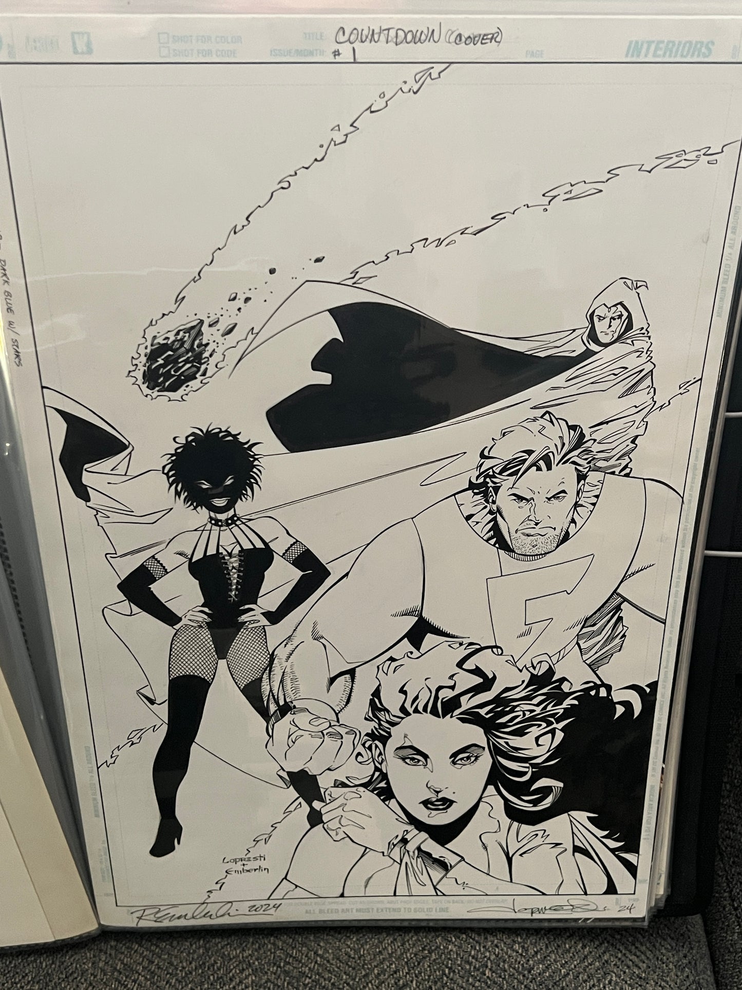 Original Comic Art - Countdown #1 - Original Cover Art!!! Signed and authenticated by Aaron Lopresti and Randy Emberlin.