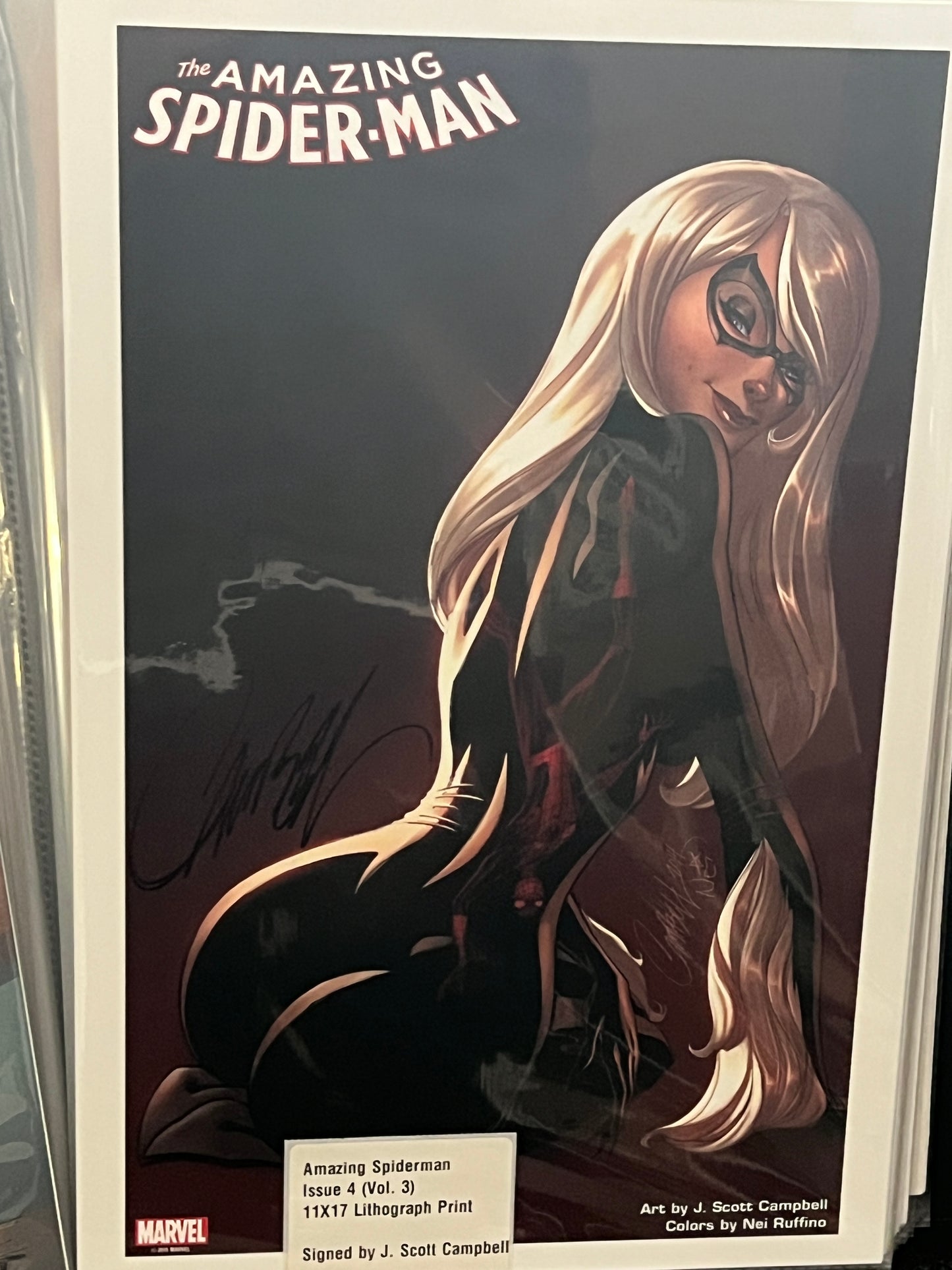 Art Print (11 x 17) -Amazing Spider-Man #4, Volume 3 -Signed by J. Scott Campbell