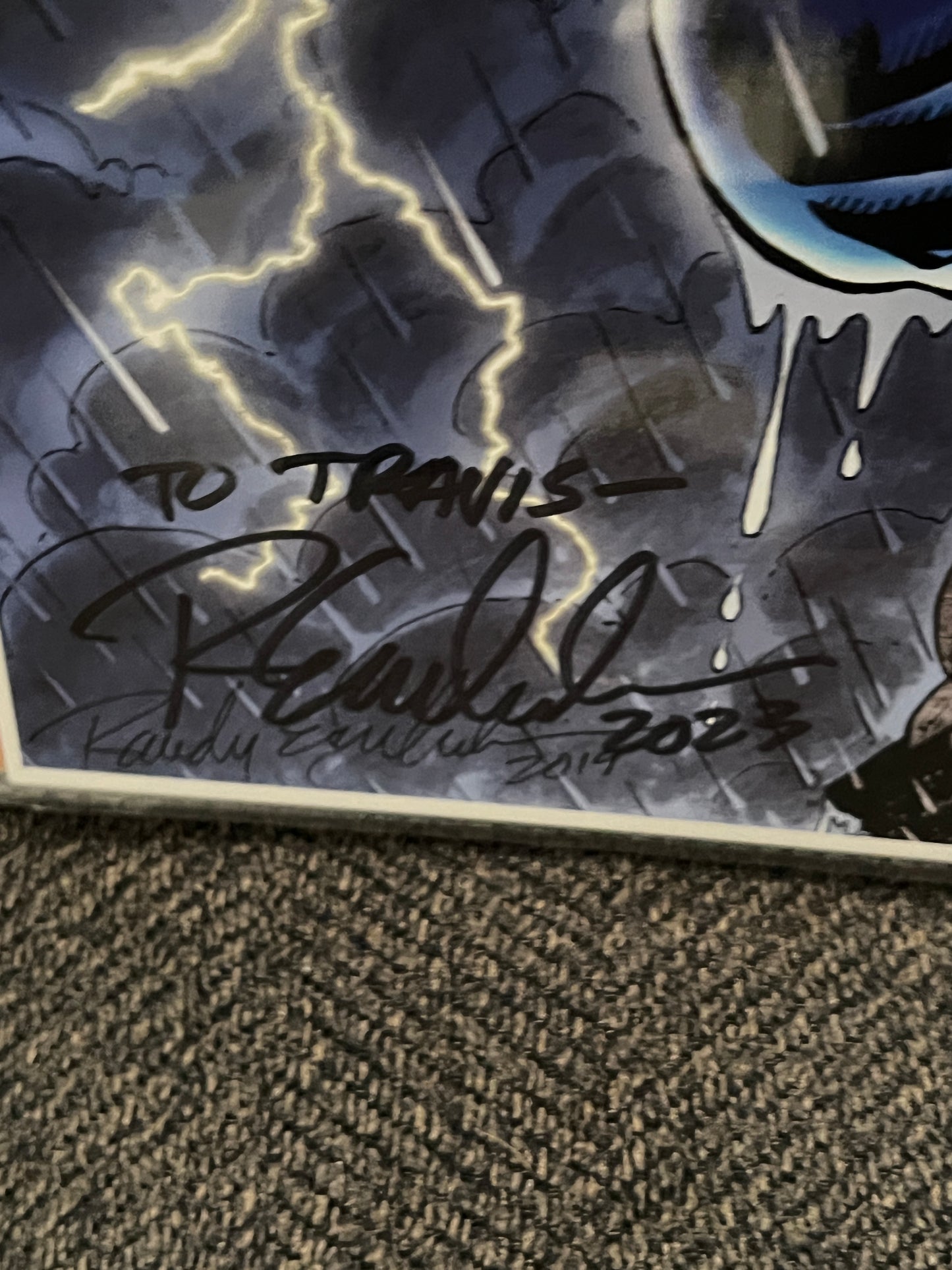 Art Print (11 x 17) - Amazing Spider-Man on Gargoyle Statue- Signed by Randy Emberlin