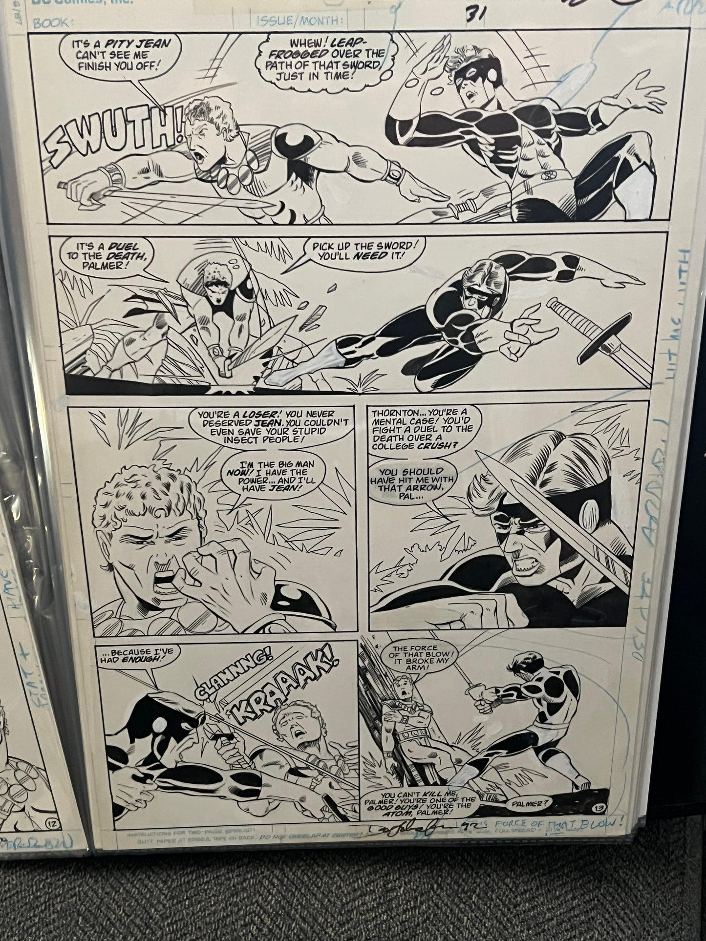 Original Comic Art - Signed by Dan Schaefer - Sword of the Atom, page 31