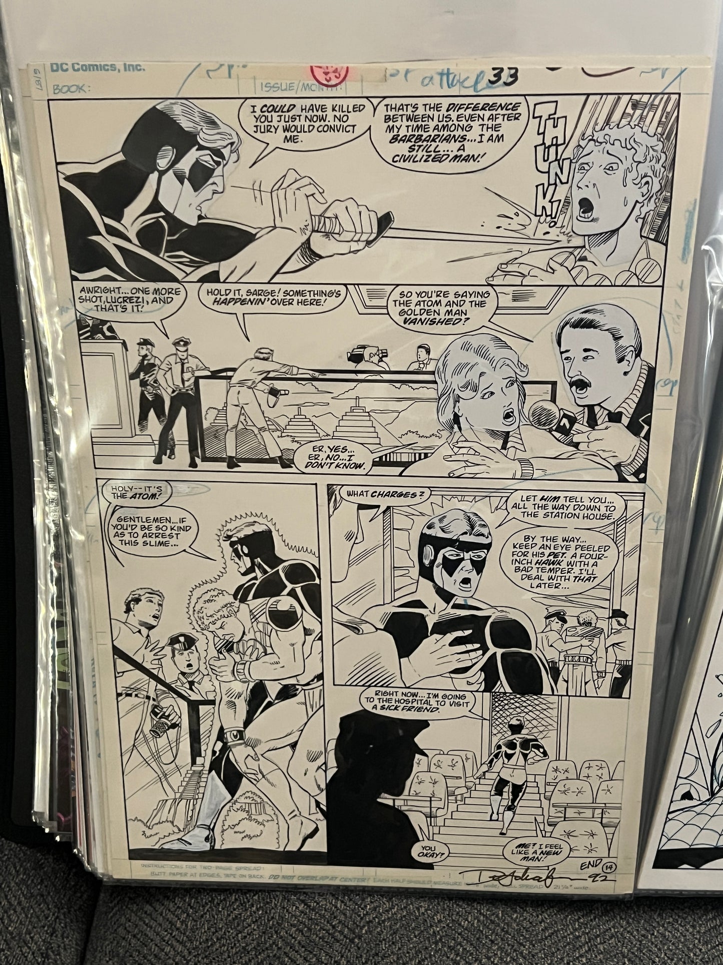 Original Comic Art - Signed by Dan Schaefer - Sword of the Atom, page 33