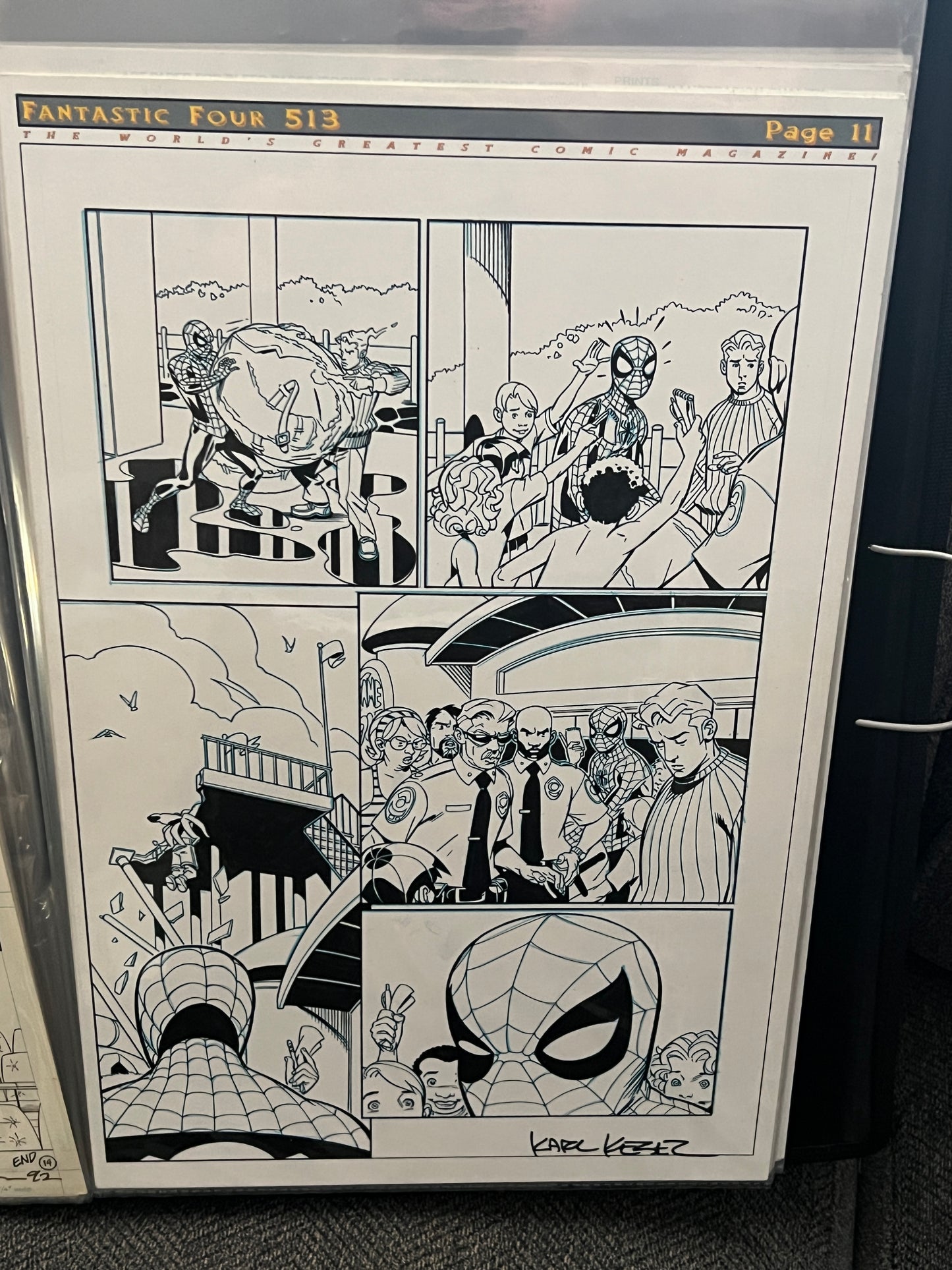 Original Comic Art - Signed by Karl Kezel - Fantastic Four #513, Page 11