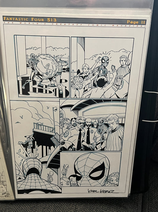 Original Comic Art - Signed by Karl Kezel - Fantastic Four #513, Page 11