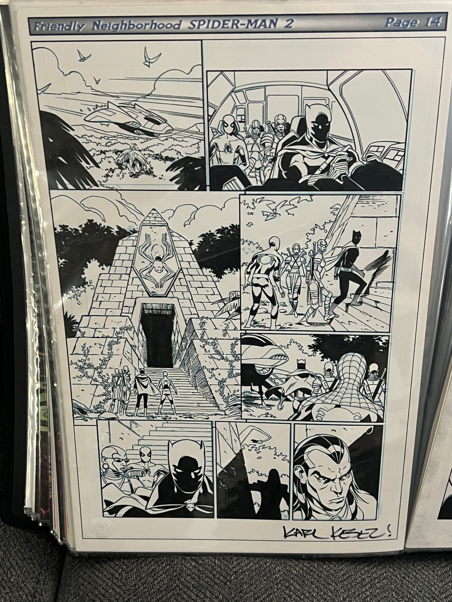 Original Comic Art - Signed by Karl Kezel - Friendly Neighborhood Spider-Man #2, page 14