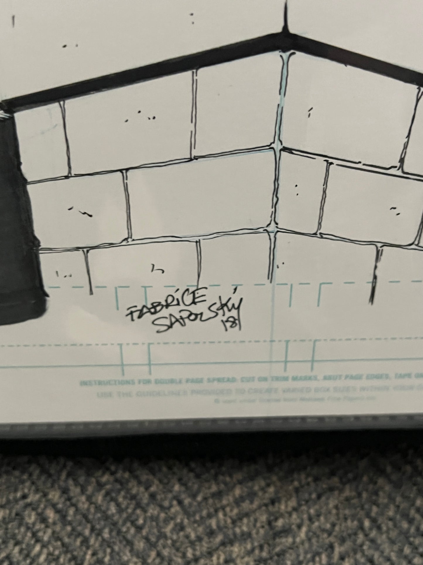 Original Comic Art - Signed by Fabrice Sapolsky - Spider-Man Commission