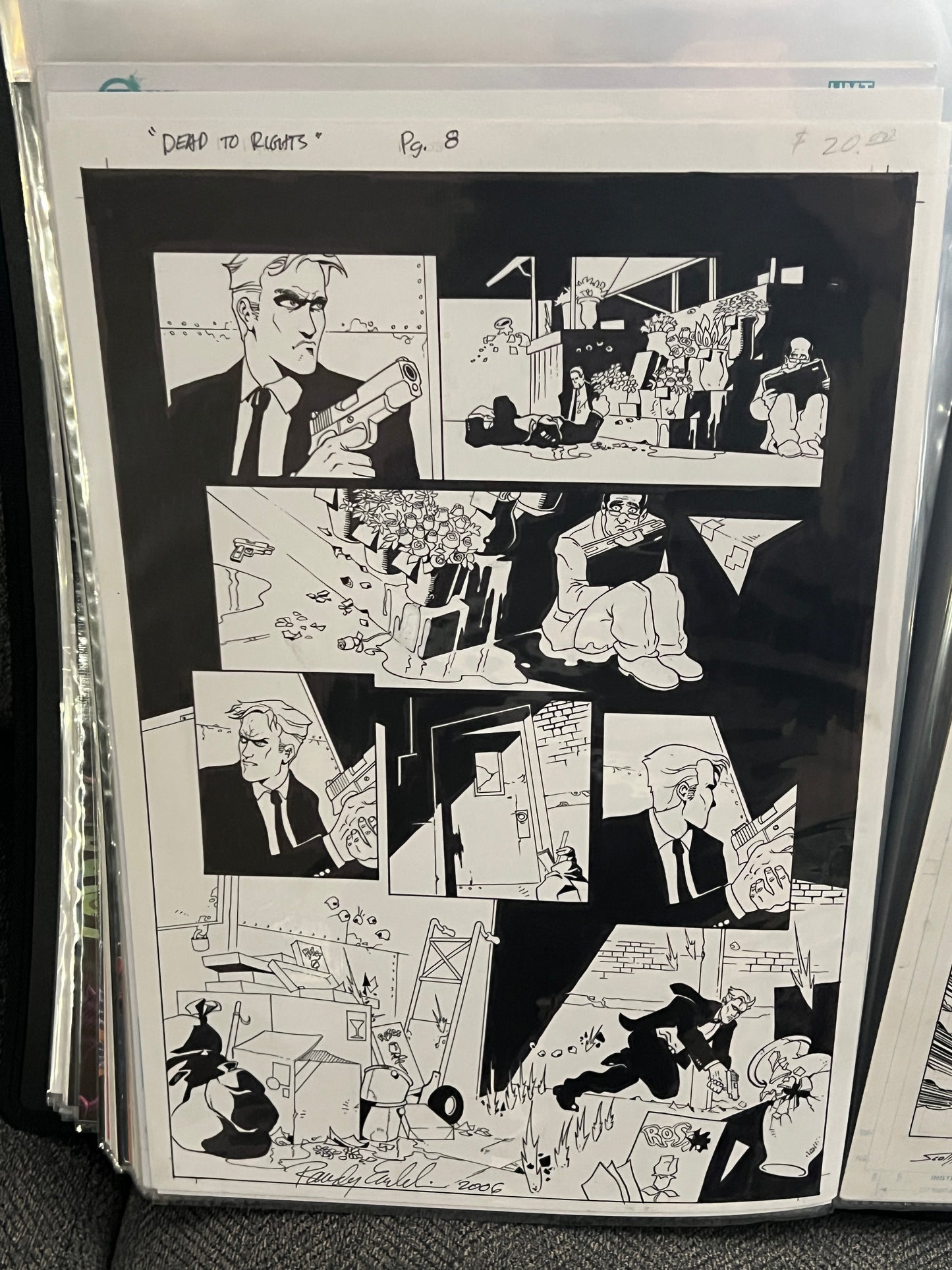 Original Comic Art - Signed by Randy Emberlin - Dead to Rights #1, page 8