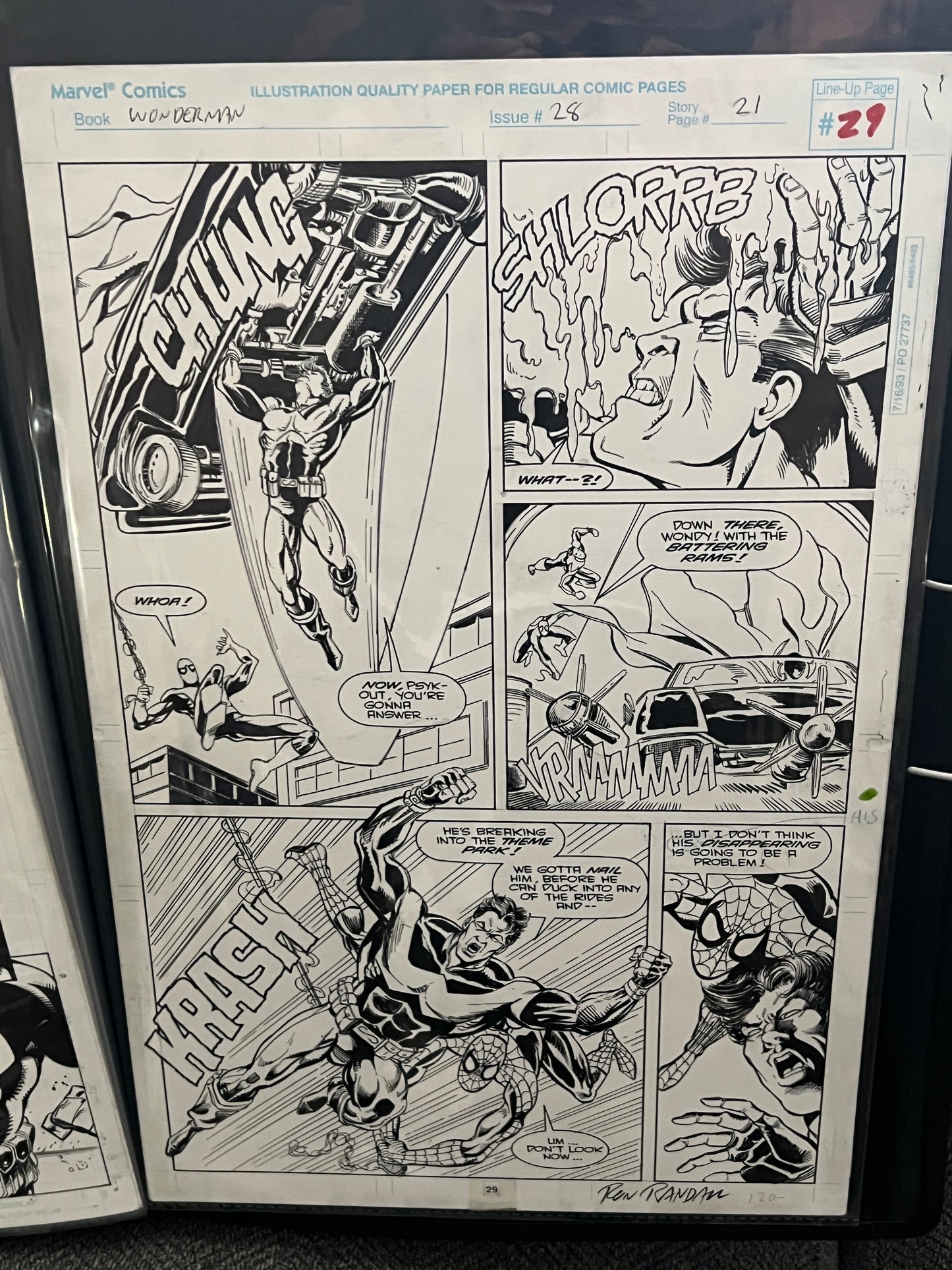 Original Comic Art - Signed by Ron Randall - Wonderman #28, page 21