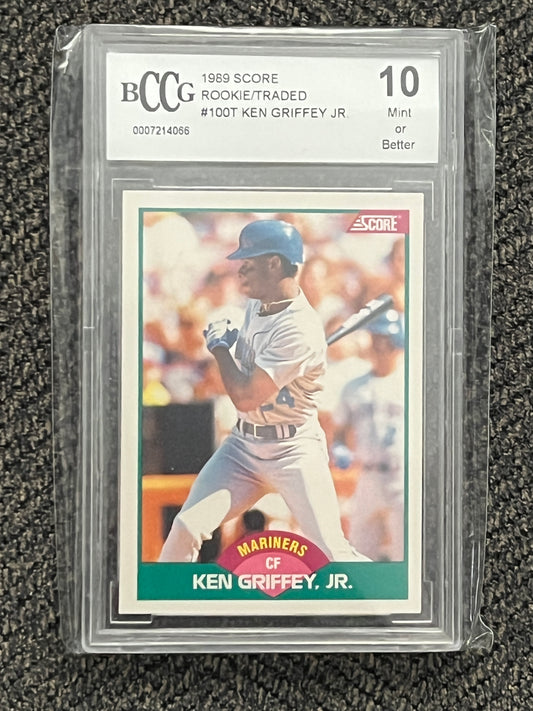 1989 Score Rookie/Traded Ken Griffey Jr. rookie #100T  (BCCG - 10.0)