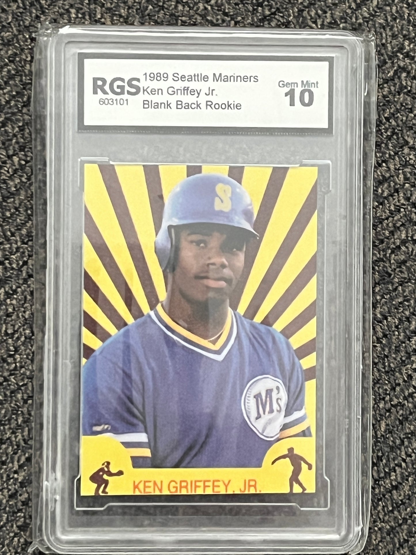 1989 SEATTLE MARINERS KEN GRIFFEY JR. BLANK BACK ROOKIE (RGS - 10.0)