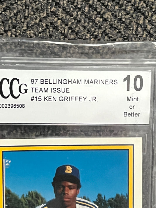 1987 Bellingham Mariners Ken Griffey Jr. rookie #15 (BCCG - 10.0)