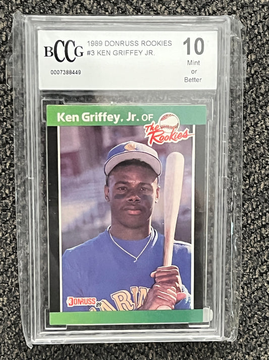 1989 Donruss Rookies Ken Griffey Jr. rookie #3  (BCCG - 10.0)