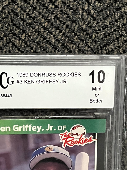 1989 Donruss Rookies Ken Griffey Jr. rookie #3  (BCCG - 10.0)