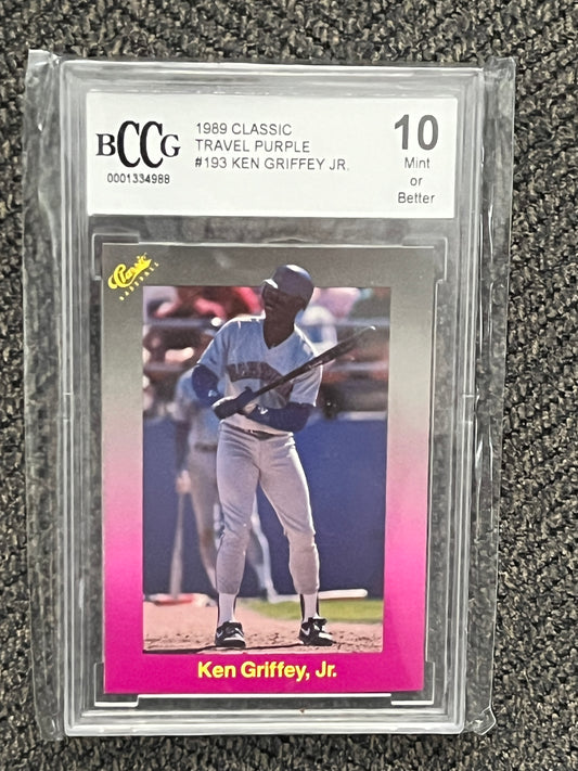 1989 Classic Travel Purple Ken Griffey Jr. rookie #193 (BCCG - 10.0)
