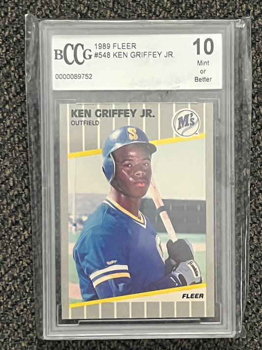 1989 Fleer Ken Griffey Jr. rookie #548  (BCCG - 10.0)