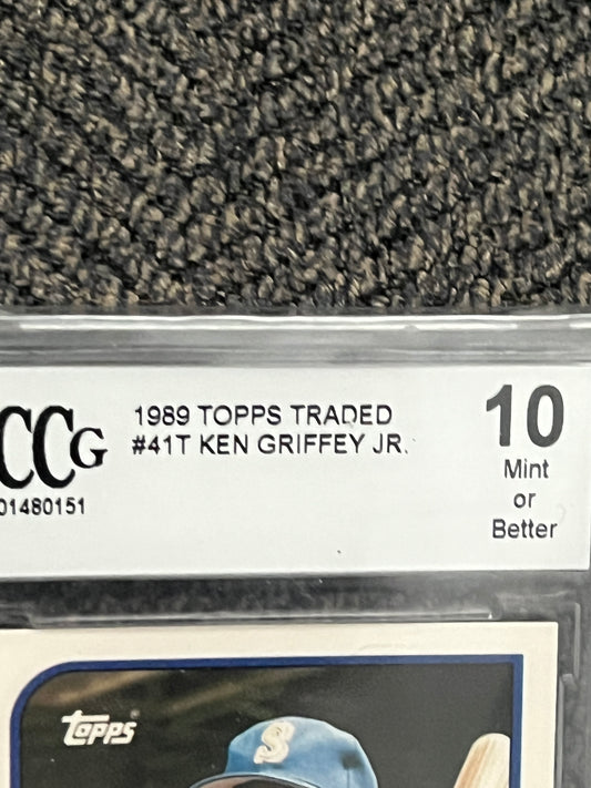 1989 Topps Traded Ken Griffey Jr. rookie #41T  (BCCG - 10.0)