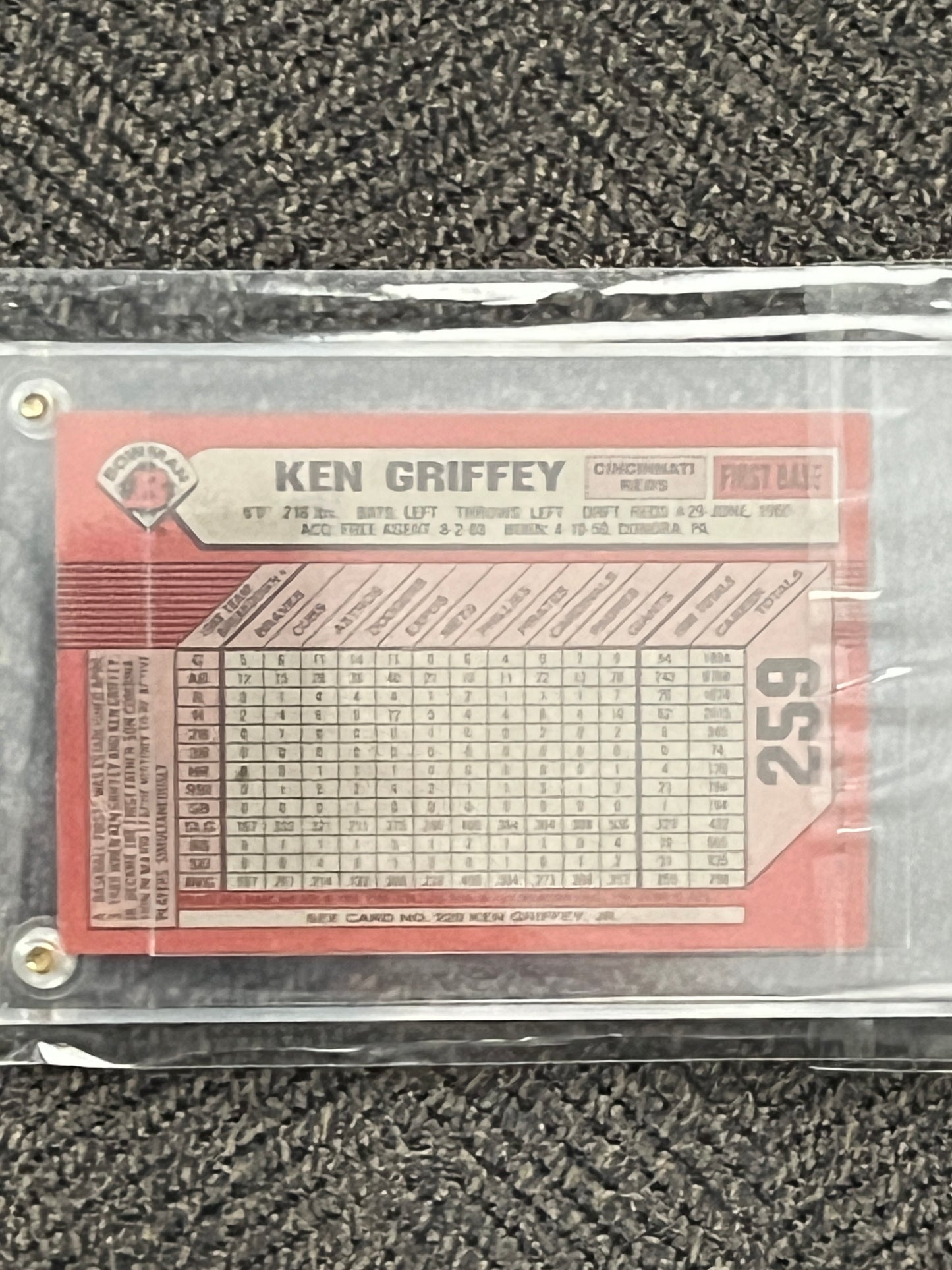 1989 Bowman Tiffany Ken Griffey Sr./Jr. #259 (Ungraded)