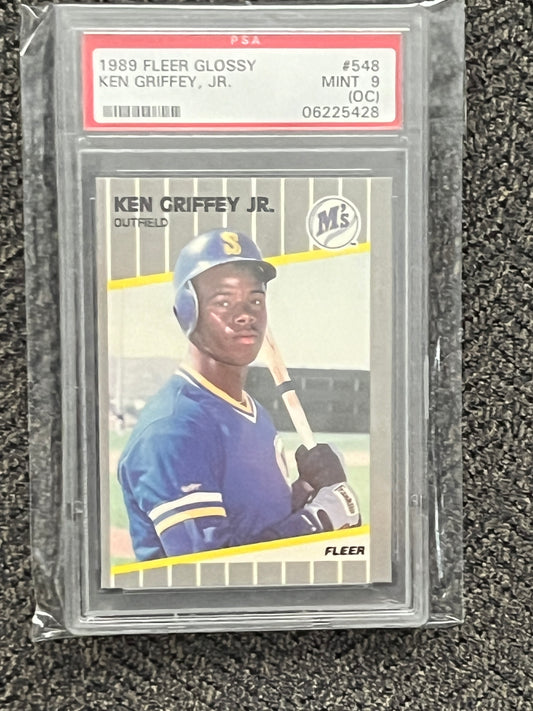 1989 Fleer Glossy Ken Griffey Jr. rookie #548 (PSA - 9)
