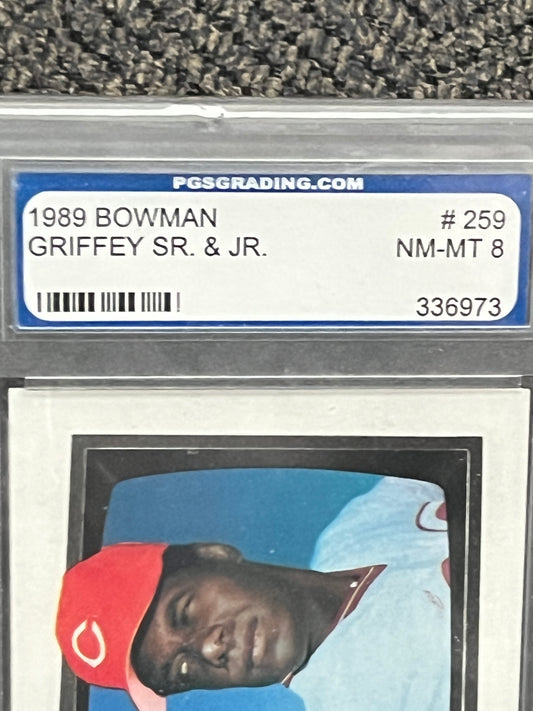 1989 Bowman Ken Griffey Sr./Jr. #259 (PGS -8.0)